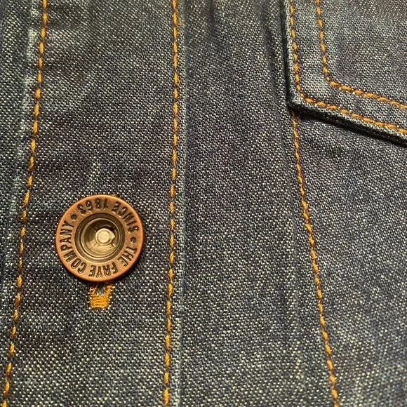 Women’s FRYE Button Front Dark Wash Denim Dress - Picture 12 of 12